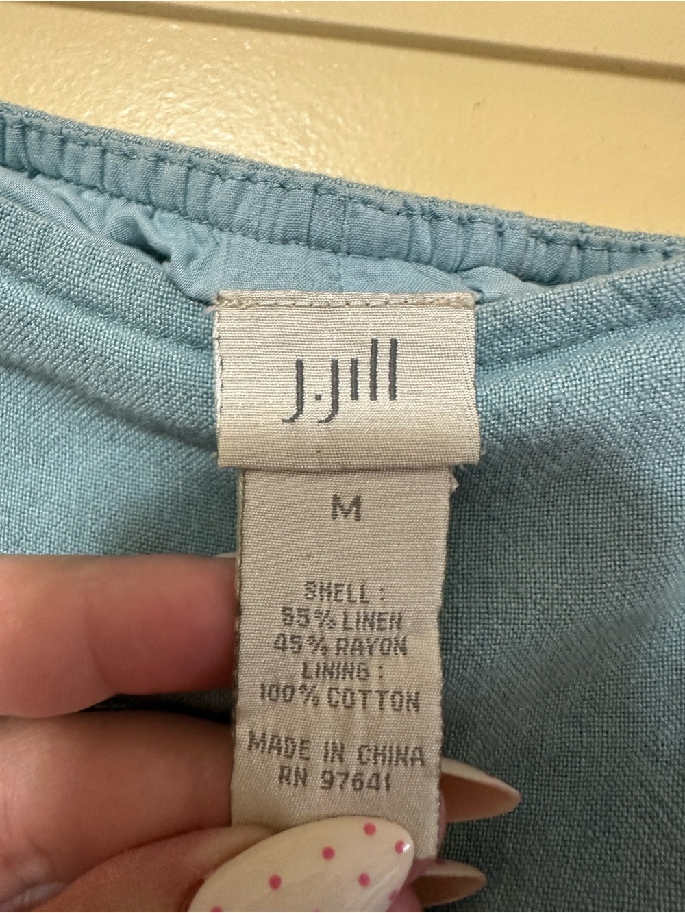 J. Jill Linen Blend Lined A-line Multi-slit MIDI Skirt Women M Dusty Aqua - Picture 3 of 5